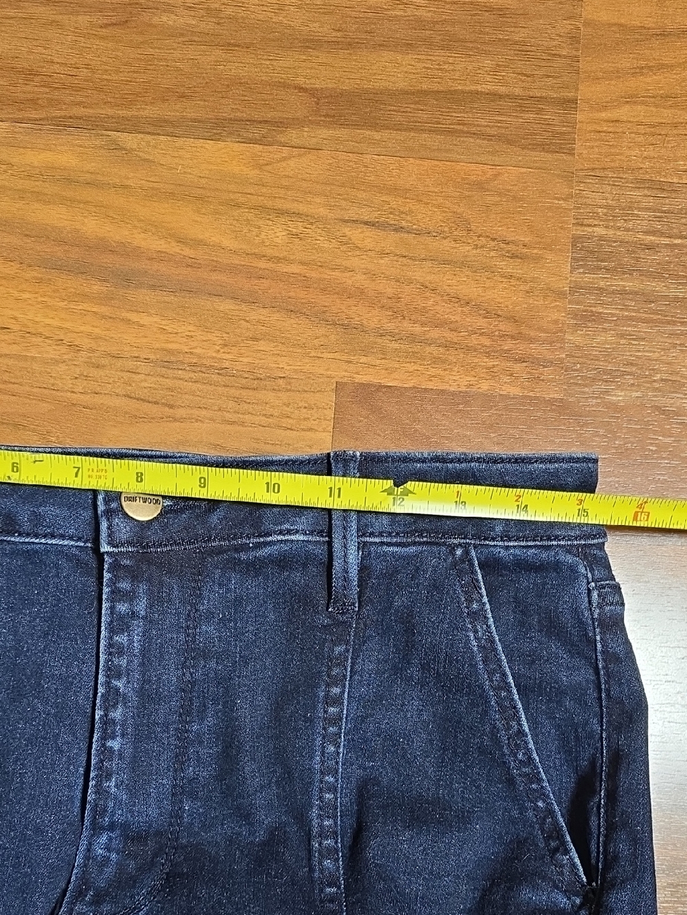 Driftwood Jeans 31 Blue Cargo High Rise Wide Leg Stretch Utility - Picture 8 of 10